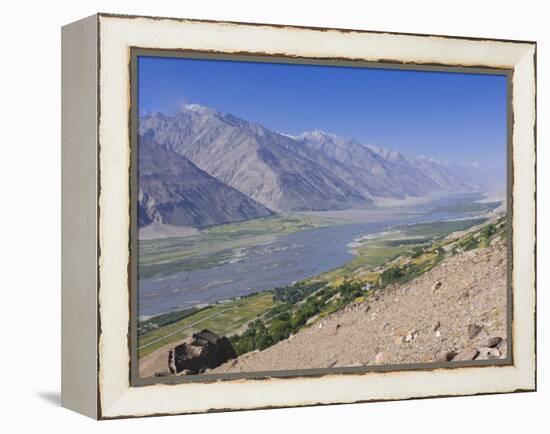 Pamir River, Wakhan Valley, the Pamirs, Tajikistan, Central Asia-Michael Runkel-Framed Premier Image Canvas