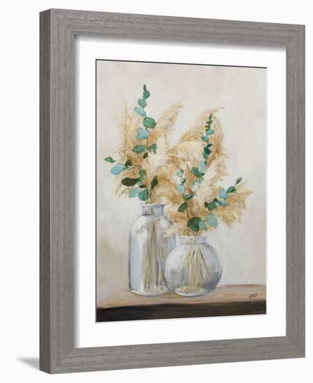 Pampas and Eucalpytus Bouquet II-Julia Purinton-Framed Art Print