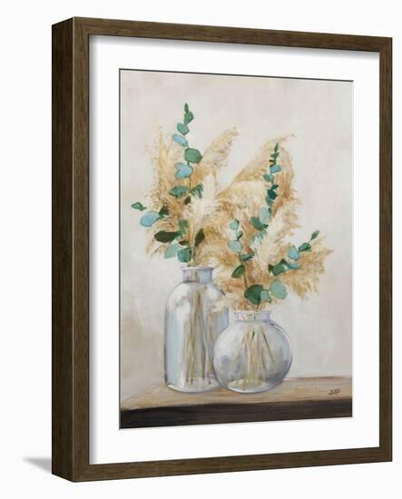 Pampas and Eucalpytus Bouquet II-Julia Purinton-Framed Art Print