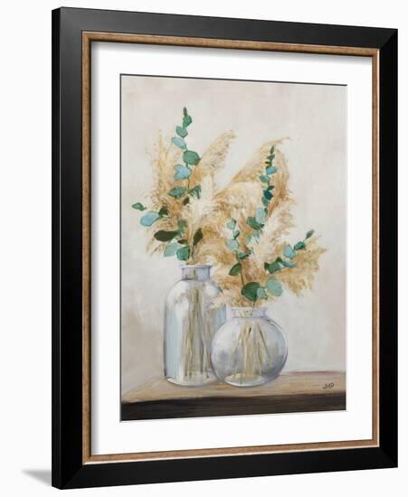 Pampas and Eucalpytus Bouquet II-Julia Purinton-Framed Art Print