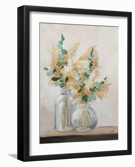 Pampas and Eucalpytus Bouquet II-Julia Purinton-Framed Art Print