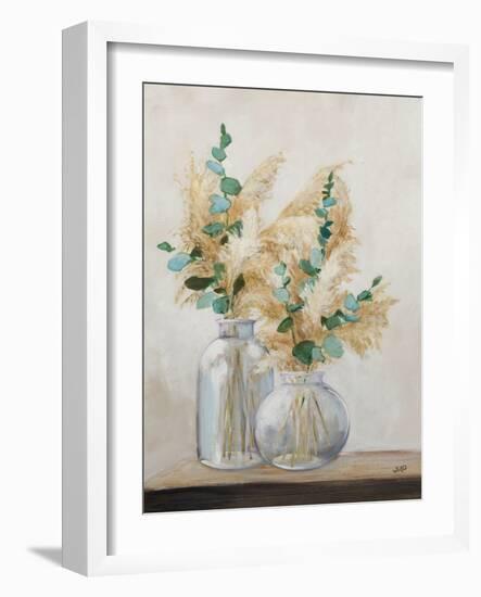 Pampas and Eucalpytus Bouquet II-Julia Purinton-Framed Art Print