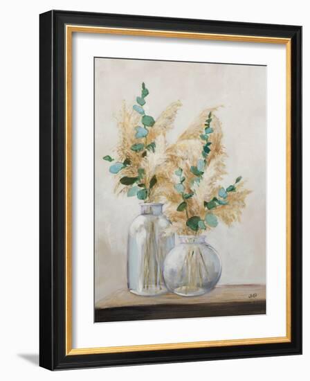 Pampas and Eucalpytus Bouquet II-Julia Purinton-Framed Art Print