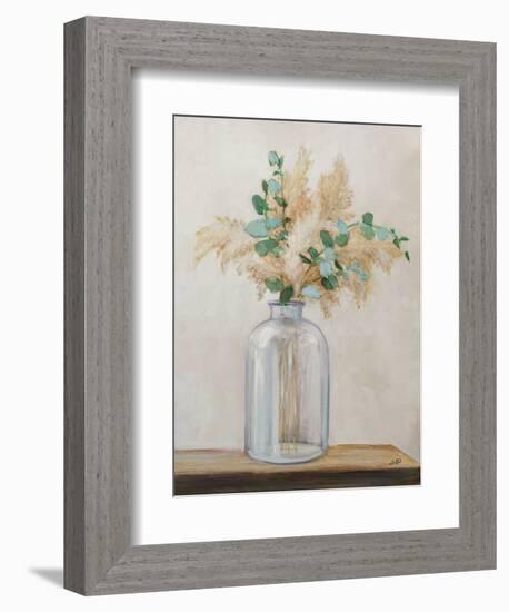 Pampas and Eucalyptus Bouquet-Julia Purinton-Framed Art Print