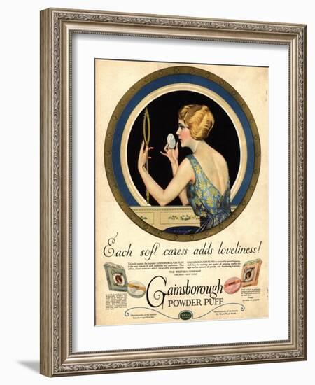 Pampering Make-Up Makeup Gainsborough Face Powder, USA, 1910-null-Framed Giclee Print