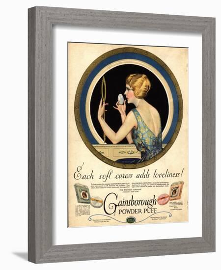 Pampering Make-Up Makeup Gainsborough Face Powder, USA, 1910-null-Framed Giclee Print