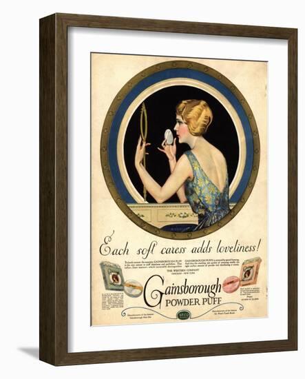 Pampering Make-Up Makeup Gainsborough Face Powder, USA, 1910-null-Framed Giclee Print