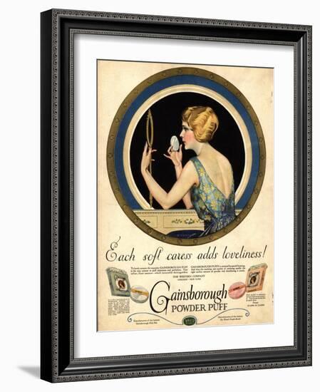 Pampering Make-Up Makeup Gainsborough Face Powder, USA, 1910-null-Framed Giclee Print