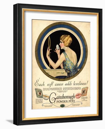 Pampering Make-Up Makeup Gainsborough Face Powder, USA, 1910-null-Framed Giclee Print