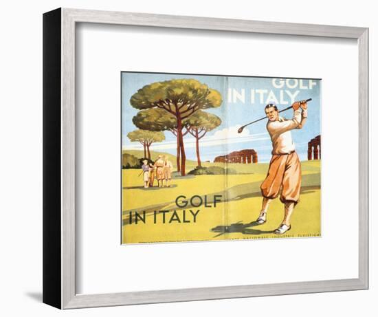 Pamphlet advertising golf in Italy, 1932-Unknown-Framed Giclee Print