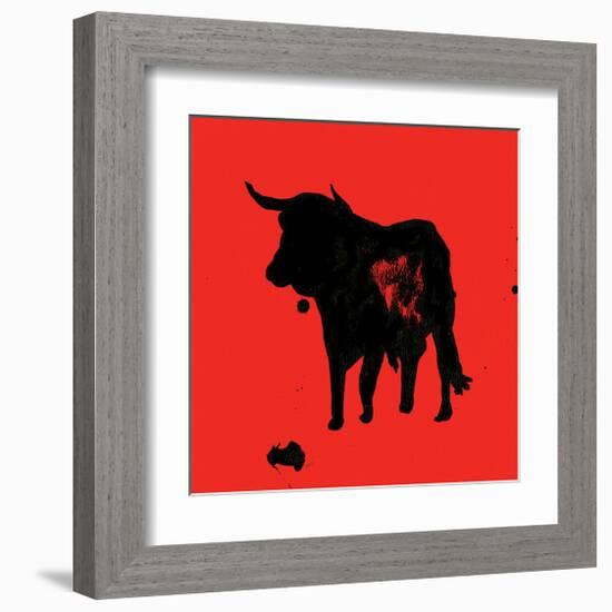 Pamplona Bull II-Rosa Mesa-Framed Art Print