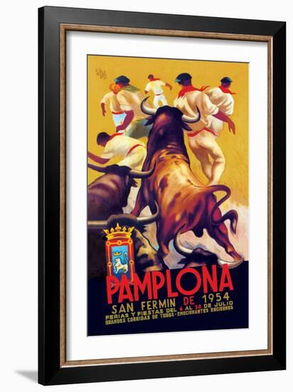 Pamplona, San Fermin-Charles Dana Gibson-Framed Art Print