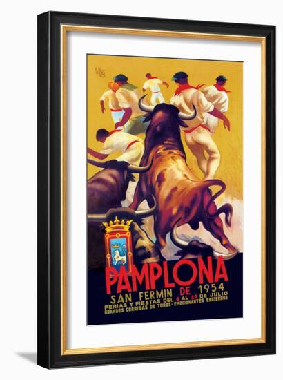 Pamplona, San Fermin-Charles Dana Gibson-Framed Art Print