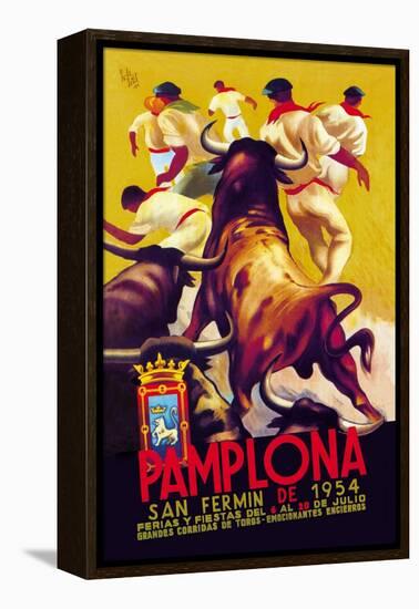 Pamplona, San Fermin-Charles Dana Gibson-Framed Stretched Canvas