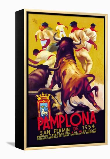 Pamplona, San Fermin-Charles Dana Gibson-Framed Stretched Canvas