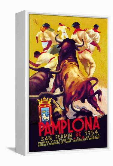 Pamplona, San Fermin-Charles Dana Gibson-Framed Stretched Canvas