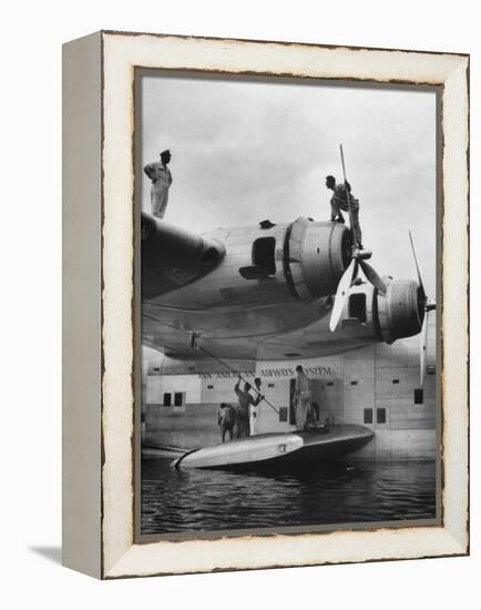 Pan Am Clipper Seaplane-George Strock-Framed Premier Image Canvas