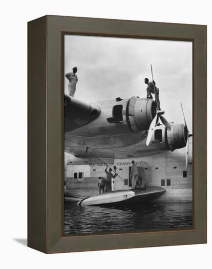 Pan Am Clipper Seaplane-George Strock-Framed Premier Image Canvas