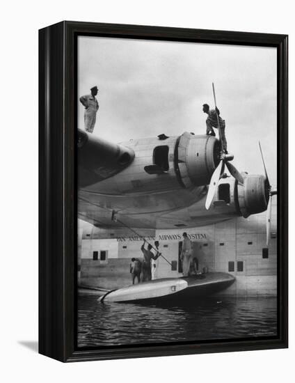 Pan Am Clipper Seaplane-George Strock-Framed Premier Image Canvas