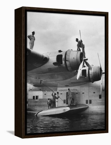 Pan Am Clipper Seaplane-George Strock-Framed Premier Image Canvas