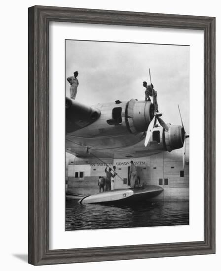 Pan Am Clipper Seaplane-George Strock-Framed Photographic Print