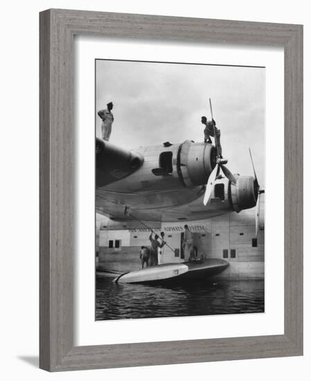 Pan Am Clipper Seaplane-George Strock-Framed Photographic Print