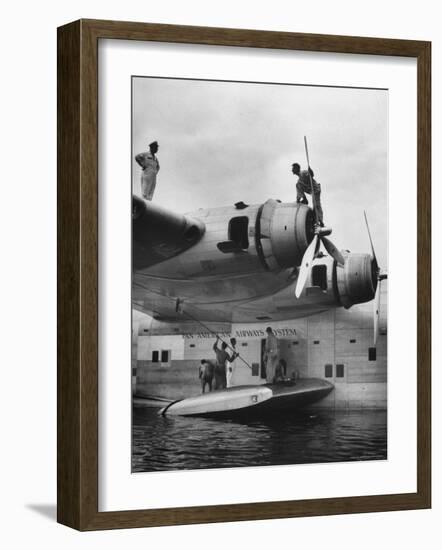 Pan Am Clipper Seaplane-George Strock-Framed Photographic Print