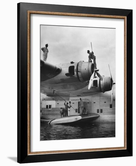 Pan Am Clipper Seaplane-George Strock-Framed Photographic Print