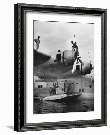 Pan Am Clipper Seaplane-George Strock-Framed Photographic Print