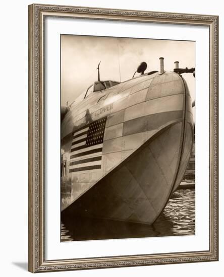 Pan Am Clipper Seaplane-George Strock-Framed Premium Photographic Print