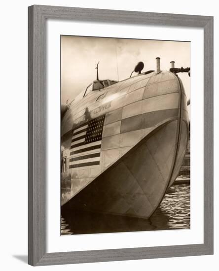 Pan Am Clipper Seaplane-George Strock-Framed Premium Photographic Print