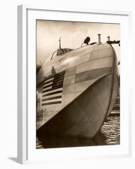 Pan Am Clipper Seaplane-George Strock-Framed Premium Photographic Print