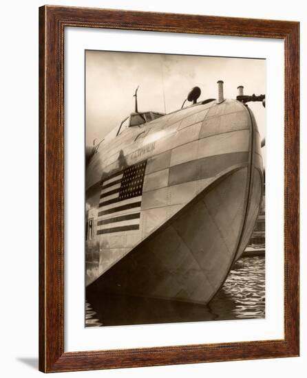 Pan Am Clipper Seaplane-George Strock-Framed Premium Photographic Print