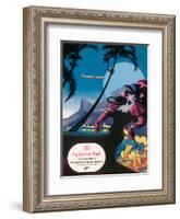 Pan Am, Fly to Glamorous Brazil c.1940s-M^ Von Arenburg-Framed Art Print