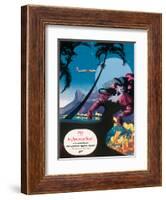 Pan Am, Fly to Glamorous Brazil c.1940s-M^ Von Arenburg-Framed Art Print