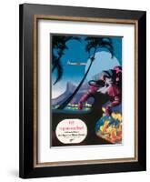 Pan Am, Fly to Glamorous Brazil c.1940s-M^ Von Arenburg-Framed Art Print