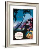 Pan Am, Fly to Glamorous Brazil c.1940s-M^ Von Arenburg-Framed Art Print