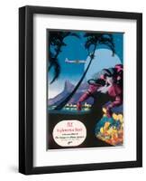 Pan Am, Fly to Glamorous Brazil c.1940s-M^ Von Arenburg-Framed Art Print