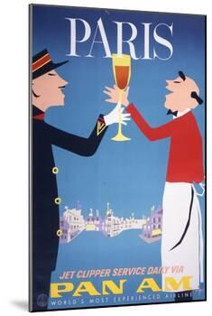 Pan Am - Paris-null-Mounted Art Print