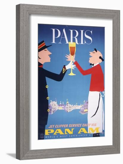 Pan Am - Paris-null-Framed Premium Giclee Print