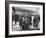 Pan Am Stewardesses in Frankfurt after Emergency Landing-null-Framed Premium Photographic Print