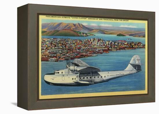 Pan American Airways "China Clipper" from Orient - San Francisco, CA-Lantern Press-Framed Stretched Canvas