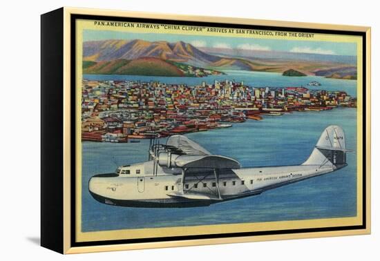 Pan American Airways "China Clipper" from Orient - San Francisco, CA-Lantern Press-Framed Stretched Canvas