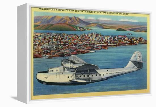 Pan American Airways "China Clipper" from Orient - San Francisco, CA-Lantern Press-Framed Stretched Canvas