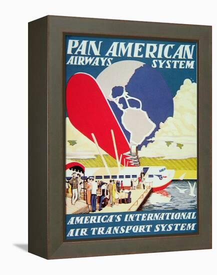 Pan American Airways System Poster, 1929-null-Framed Premier Image Canvas