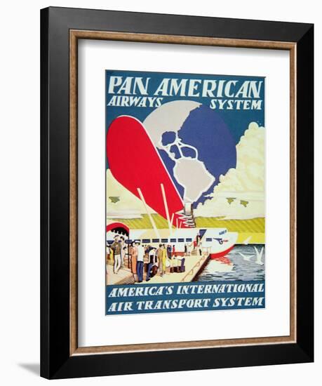 Pan American Airways System Poster, 1929-null-Framed Giclee Print