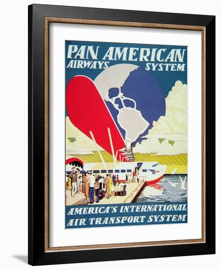 Pan American Airways System Poster, 1929-null-Framed Giclee Print