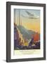 Pan-American Clipper Flying Over China - Hong Kong, China-Lantern Press-Framed Art Print