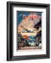 Pan American: Fly to the Caribbean by Clipper, c.1940s-M^ Von Arenburg-Framed Art Print