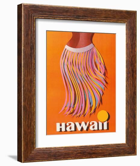 Pan American: Hawaii - Hula Skirt-null-Framed Giclee Print